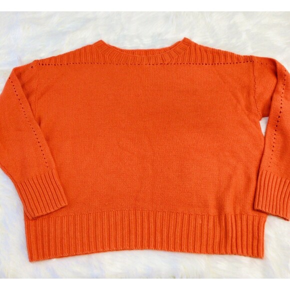 Gap Sweaters - Gap Orange Knit Sweater Sz XL Alpaca Blend Women Scoop Neck
